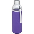 Skleněná láhev na pití, 500ml, s neoprenovým obalem, fialová