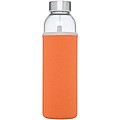 Skleněná láhev na pití, 500ml, s neoprenovým obalem, oranžová