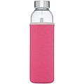 Skleněná láhev na pití, 500ml, s neoprenovým obalem, růžová