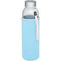 Skleněná láhev na pití, 500ml, s neoprenovým obalem, sv. modrá