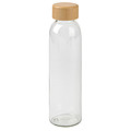 Skleněná láhev na pití s bambusovým víčkem, 500ml