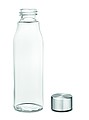 Skleněná láhev na pití s hliníkovým víčkem, 500ml, transparentní