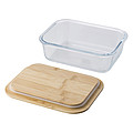 Skleněný lunchbox s bambusovým víčkem