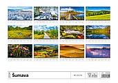 Šumava 2026, nástěnný kalendář, prodloužená záda
