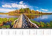 Šumava 2026, nástěnný kalendář, prodloužená záda