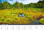 Šumava 2026, nástěnný kalendář, prodloužená záda
