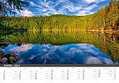 Šumava 2026, nástěnný kalendář, prodloužená záda