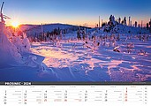 Šumava 2026, nástěnný kalendář, prodloužená záda