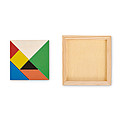 TANGRAM Barevné dřevěné puzzle tangram, 7 dílků