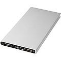 Tenká hliníková powerbanka 8000 mAh, stříbrná