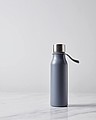 Termo láhev na pití, 450ml, modrá se šedým poutkem