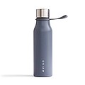 Termo láhev na pití, 450ml, modrá se šedým poutkem