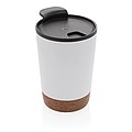 Termohrnek s korkovým dnem, 300ml, bílý