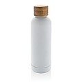 Termoska z recyklované oceli, objem 500 ml, bílá
