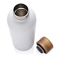 Termoska z recyklované oceli, objem 500 ml, bílá