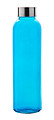 Transparentní láhev na pití, 500ml, s kovovým víčkem, modrá
