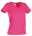 Tričko STEDMAN CLASSIC V-NECK WOMEN jasně růžová XXL