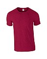 Triko GILDAN SOFTSTYLE ADULT T-SHIRT 153g, vínová, XL