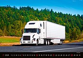 Trucks in Action 2026, nástěnný kalendář, prodloužená záda