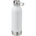 Větší sportovní láhev z nerezové oceli, objem 740 ml, bílá