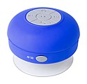 Voděodolný Bluetooth reproduktor s pogumovaným povrchem a velkou přísavkou, modrá