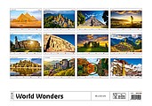 World Wonders 2025, nástěnný kalendář, prodloužená záda