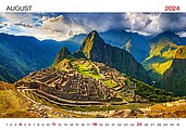 World Wonders 2025, nástěnný kalendář, prodloužená záda