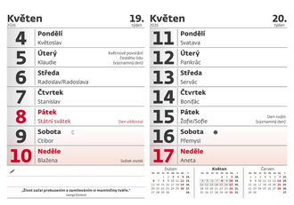 14denní kalendář s citáty 2026