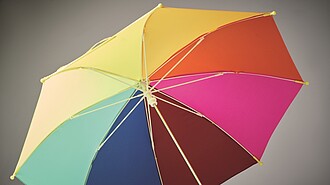 18palcový dětský deštník, vícebarevná
