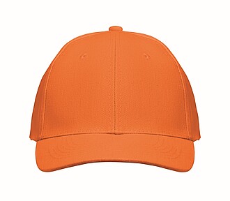 6 panelová baseballová čepice, oranžová