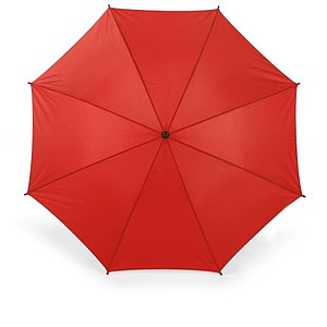 ACHILLE Automatický deštník s dřevěnou rukojetí, bílý