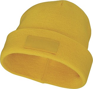 Akrylová čepice Boreas protáhlého tvaru (beanie), žlutá