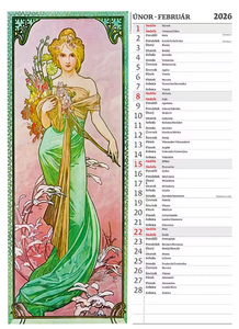 Alfons Mucha nástěnný kalendář 2026