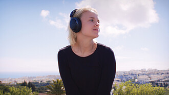 ANC sluchátka ANC z RCS recyklovaného plastu, černá