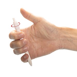 Antistresové pero z GRS recyklovaného ABS, bílá