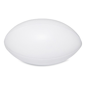 Antistress míček ve tvaru rugby míče, bílý - reklamní předměty