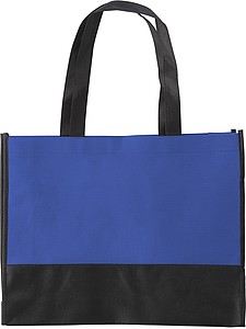 ARMOR Nákupní taška z netkané textilie s černým dnem, modrá - taška s vlastním potiskem