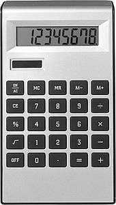ARNOŠT Stolní kalkulačka, stříbrná - reklamní kancelářské potřeby