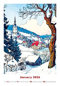 Art Naive by AI 2026, nástěnný kalendář - reklamní kalendáře