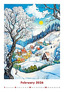 Art Naive by AI 2026, nástěnný kalendář