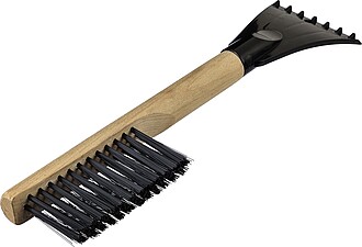 Autoškrabka s rukojetí z bukového dřeva, černá