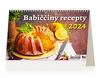 Babiččiny recepty 2026, stolní kalendář - reklamní kalendáře
