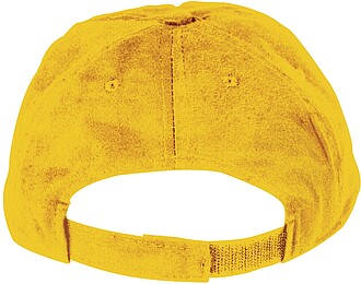 BALABI Dětská pětipanelová čepice kšiltovka z bavlny, žlutá