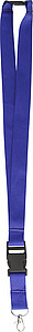 BAMBI Šňůrka na krk s karabinou, šířka 2,5 cm, královská modrá