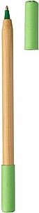 Bambusová nekonečná tužka a kuličkové pero 2 v 1, jemně zelená