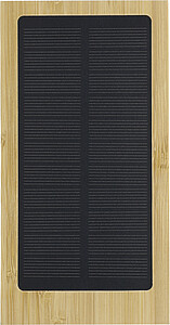 Bambusová solární powerbanka, hnědá