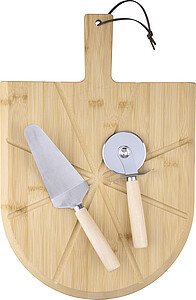 Bambusové prkénko na pizzu, hnědá