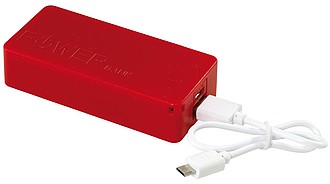 BANKSY Powerbanka, kapacita 4000mAh, červená - reklamní předměty