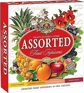 BASILUR Fruit Infusions Assorted přebal 40 gastro sáčků - reklamní předměty