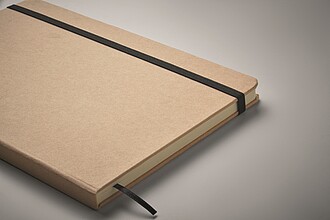 BASOR Zápisník A5 s barevnou gumičkou a barevným podkladem vhodným pro laser, černá